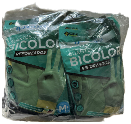 GUANTES BICOLOR REFORZADO T.S 12U