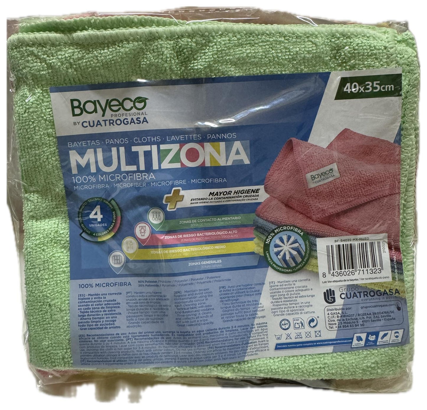 BAYETA MICROFIBRA MULTIZONA 4U