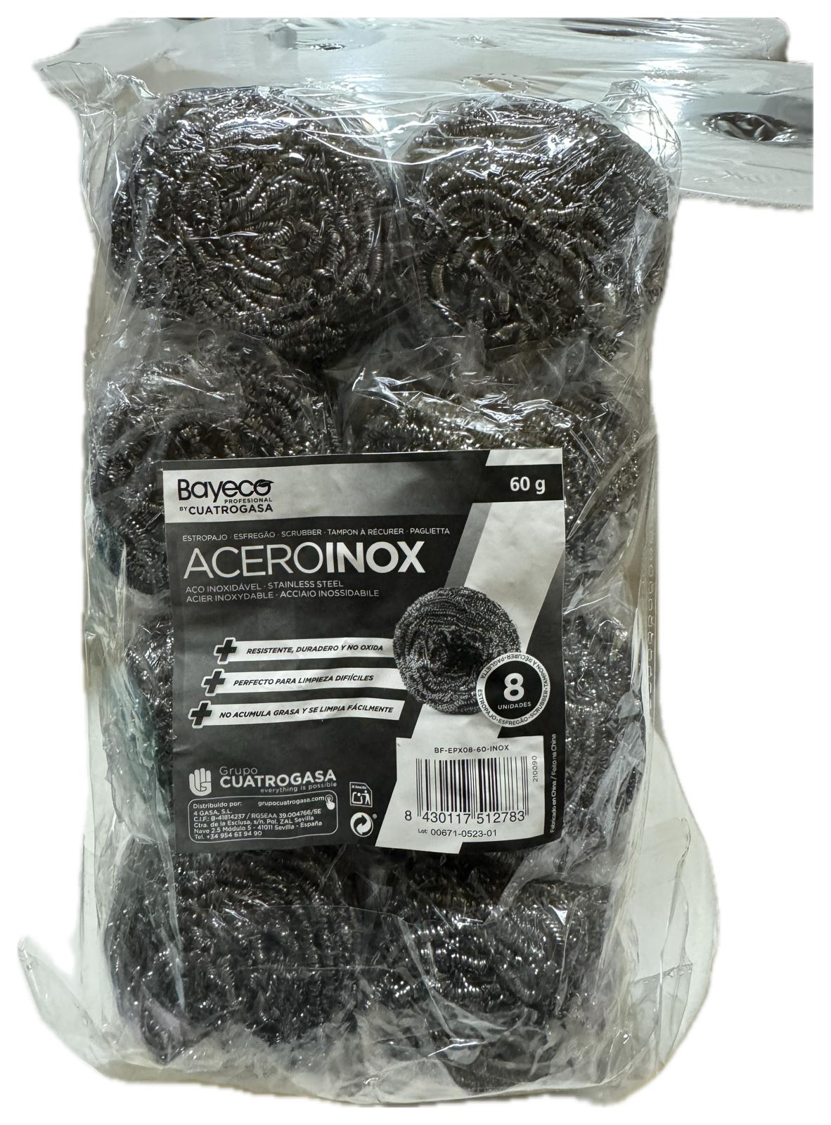ESTROPAJO DE ACERO INOX 60G
