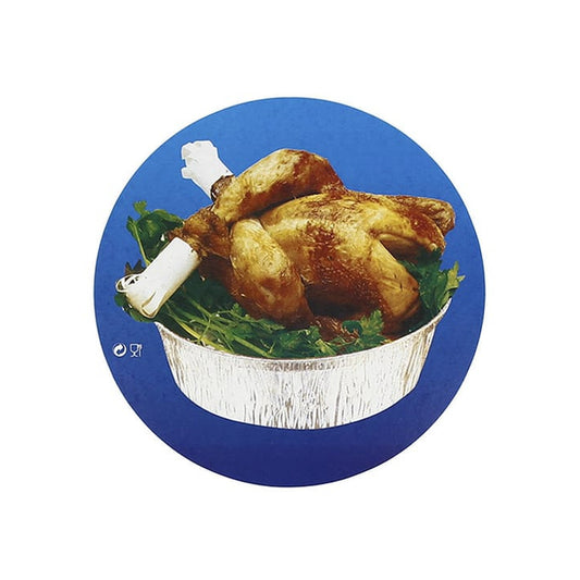 TAPA ENVASE ALUMINIO REDONDO POLLO 1400ML (1000UNI/CAJA)